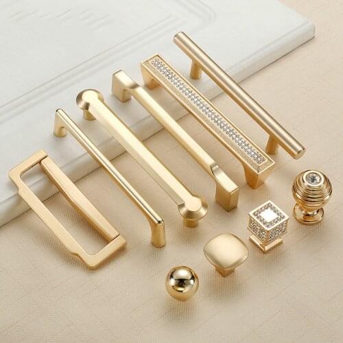 JD Zinc Alloy Pearl Gold Cabinet Knobs Kitchen Door Handles Drawer Cupboard Door Handle Cabinet Handles for Furniture Hardware