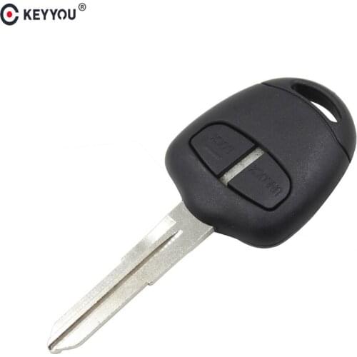 KEYYOU 2 Buttons Replacement Remote Car Key Shell For Mitsubishi Lancer Outlander Colt Mirage Mit11r Key Cover Case Right blade