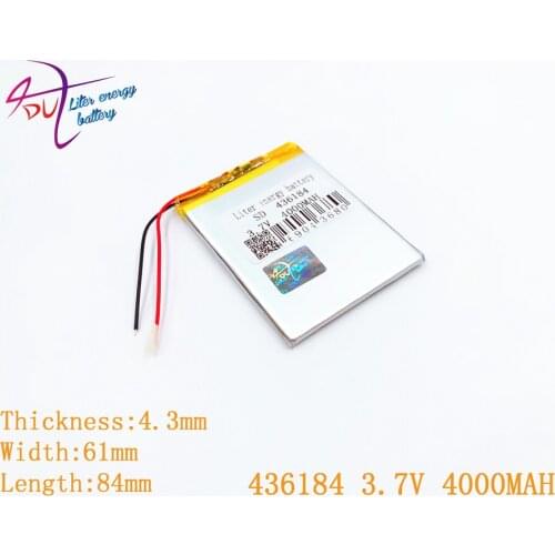 Liter energy battery 1PCS 436184 3.7V 4000MAH tablet battery with Protection Board For VX787 VX530 VX540T VX585
