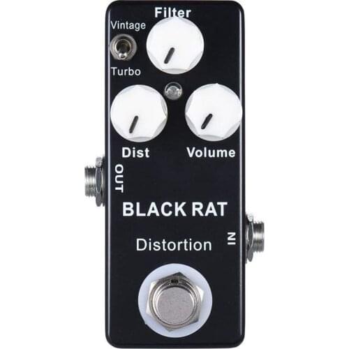 Mosky Black RAT Distortion Mini Guitar Effect Pedal