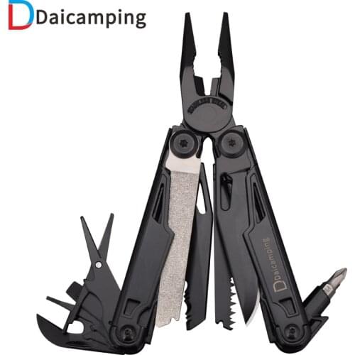 Daicamping 18 In 1 Multifunctional 7CR17MOV Folding Knife Hand Tools Set Multitool Army Swiss Knife Camping Gear Multi Plier Set