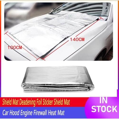 NEW Shield Mat Deadening Aluminum Foil Sticker Shield Mat Car-Styling Car Hood Engine Firewall Heat Mat Sound Insulation