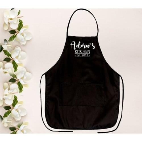 Personalized Kitchen Apron, Custom Chef Apron, Mothers Day Gift, Wedding Gift, Birthday Gift, Baking Gift