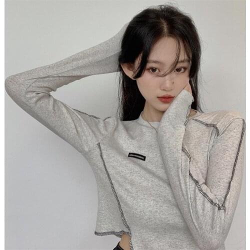 Casual Solid Color Letter T-shirt Womens T-shirts Tops Japanese Kawaii Ladies Ulzzang Female Korean Harajuku Clothes For Women