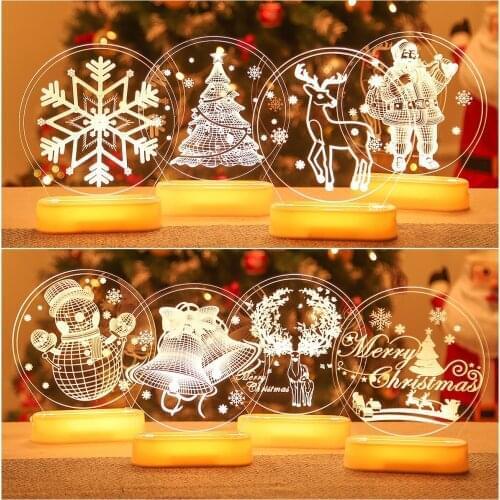 Christmas Decor Ornaments Light Merry Christmas Decorations For Home Table 2021 Xmas Gift Navidad Noel Krest Happy New Year 2022