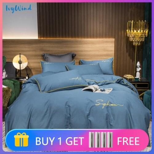 Luxury Duvet Cover Set Cotton 100% Bedding Set Satin Bed Linen 2 People Bed Sheets And Pillowcases Comforter Nordic Home Textile