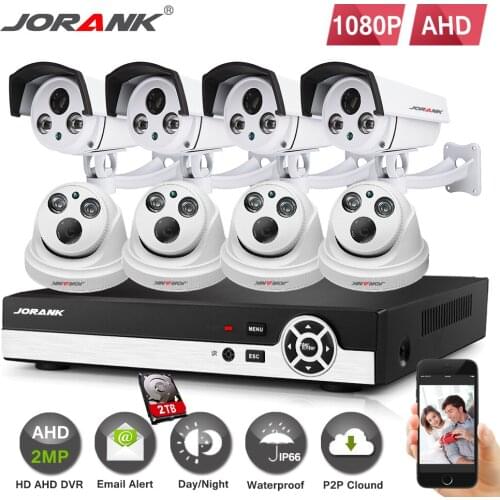 Home 8CH CCTV Security System 8 Channel HDMI 1080 P AHD DVR HD 1080P 2.0MP Outdoor Bullet Cameras Kit Video Surveillance System