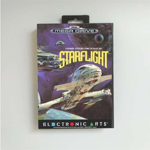 Starflight - EUR Cover With Box 16 Bit MD Game Card for Megadrive Genesis Video Game Console