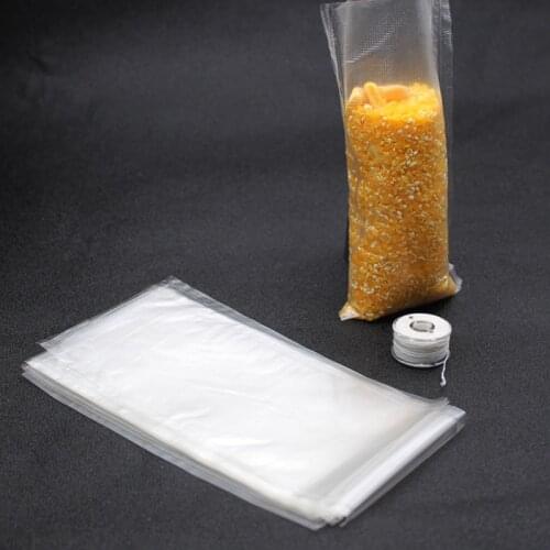 Dongbory 100Pcs PVA Bags Carp Fishing Tackle PVA Bag Mesh with PVA String for Carp Coarse Boilie Pellet Baits Feeder Throw