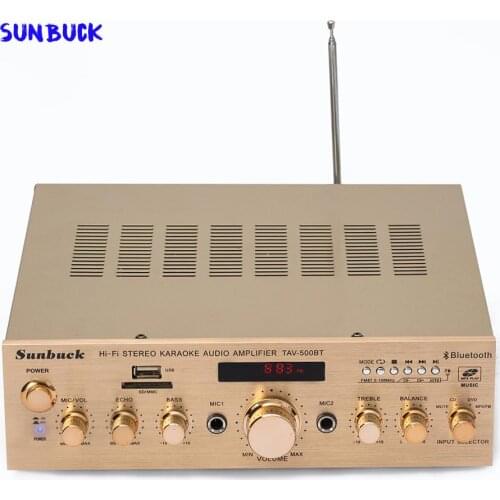 Sunbuck 220V 2.1 channel 150W high power FM Bluetooth remote control power amplifier home AV amplifier