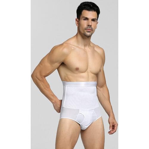 Men Body Trainer Shaper Corset Waist Control Panties Lift Butt Underwear High Waist Briefs Shapers