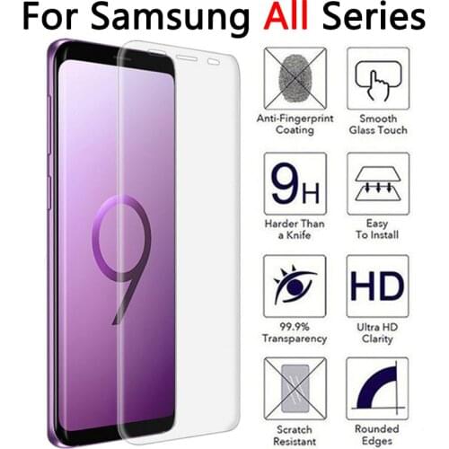 Protective Glass Case for Samsung Note 8 9 S9 S8 Plus S7 S6 Edge Tempered Glas Screen Protector Galaxy Not S 9 8 7 6 Note9 Note8