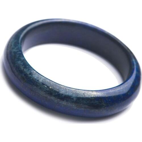 Genuine Natural Deep Blue Lapis Lazuli Gems Stone Women Lady Fashion Bangles Inside Diameter 53mm