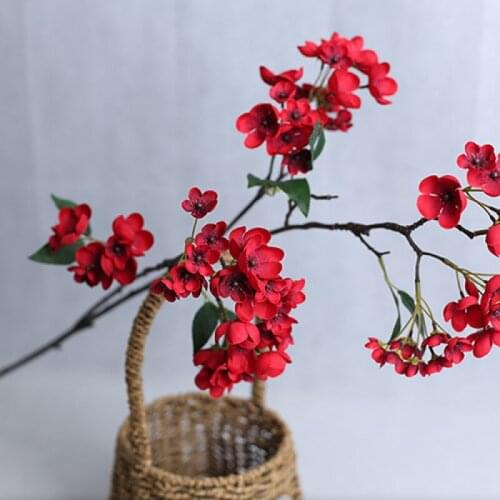 1pc Apple Flower Artificial Silk Flowers Home Ornaments Wedding Party Decoration Flower Arrangement Stage Props