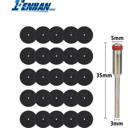 25pcs Metal Cutting Disc with 2.35/3.0mm Mandrels Cutting Sanding Disc Cut Off Wheel for Dremel Rotary Tools Abrasive Tools