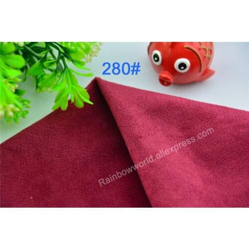 280# Wine Red Color Super Soft Short Hair 0.5-1.5mm Fleece Fabric Velvet Microfiber Velboa for DIY Patchwork Toy Sofa Pillow