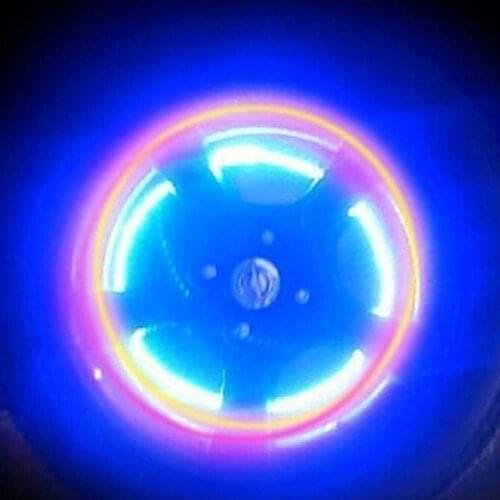 8Pcs Bike Car Motorcycle Wheel Tire Valve Cap Flash LED Light Spoke Decorative Lamp Strips