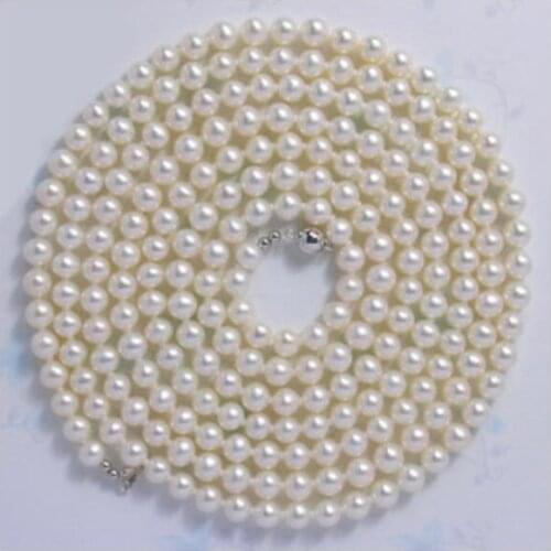 9-10mm freshwater pearl sweater chain light necklace long necklace Mothers girl gift 50inch