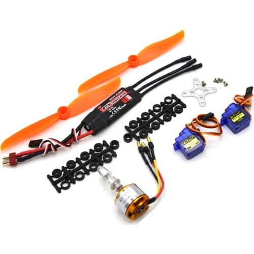 A2212 2212 2200KV Brushless Motor 30A ESC / Skylinker BLHeli 40A ESC SG90 Servo 6035 Prop for RC Fixed Wing Plane Helicopter