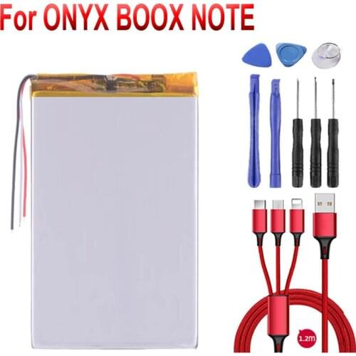 3.7V 5200mAh Battery for ONYX BOOX NOTE,PRO,NOTE+ e-Book Li-po Rechargeable Accumulator Pack Replacement 3.7V