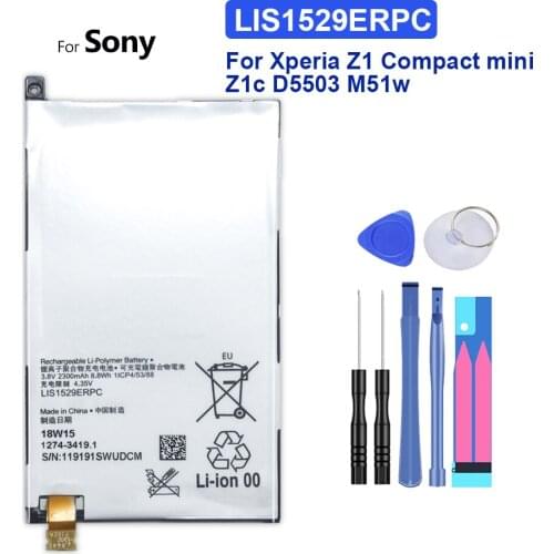 For SONY Xperia Z1 Mini Compact D5503 M51w Replacement Battery LIS1529ERPC 2300mAh +Tracking Number