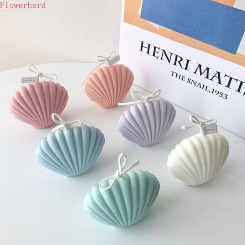 DIY Handmade Candle Mold Soap Mold Large 3D Scallop Shell Plastic Acrylic Mold Candle Making Molds Resin Molds
