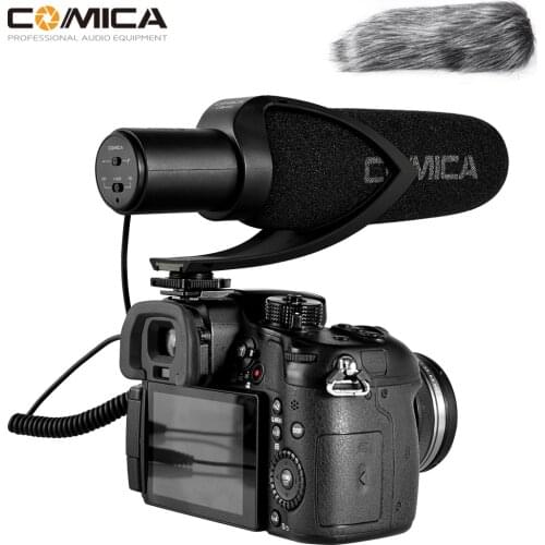 Comica CVM V30 PRO Hypercardioid Condenser Microphone Interview Video Recording microphone Mic for DSLR Camera with Wind Muff