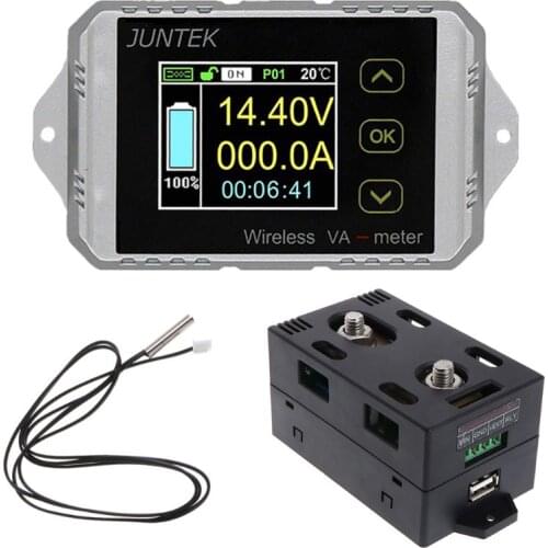 DC 120V 50A~300A Wireless Ammeter Voltage KWh Watt Meter Car Battery Coulometer Z1026