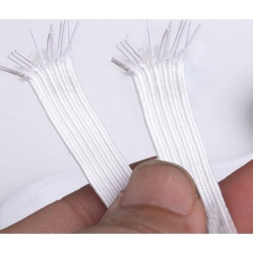 250 Yards Elastic Bands for Sewing Crafts Flat Elastic Band Braided Stretch Strap Cord Roll for Sewing and Crafting