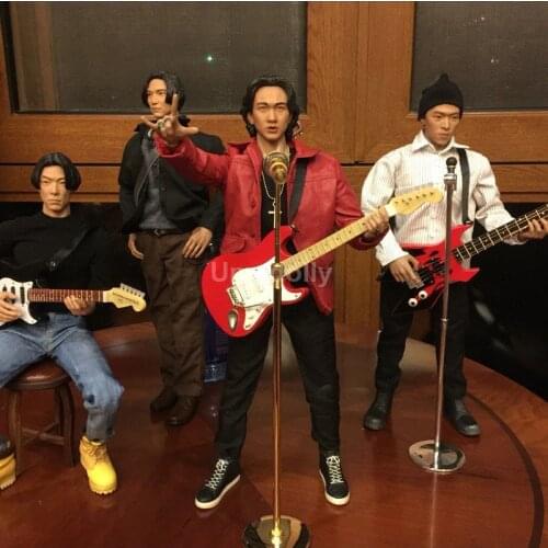 Cute Mini Guitar Doll Furniture Accessories Blyth Guitar for Pullip, Barbies, Azone, Licca, Momoko, BJD 1/6 Doll Microphone Toy