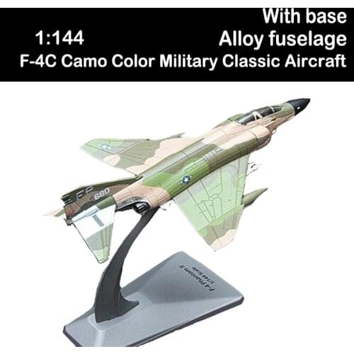 1/144 F-4C Camo Color Military Classic Aircraft Airplane Models Toy Adult Children Toys for Display Plane Collections Souvenirs