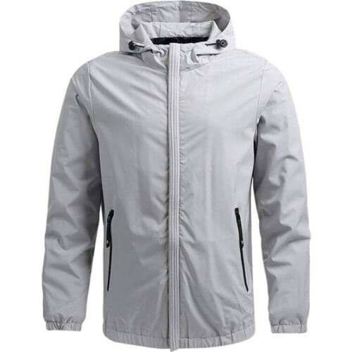 Men Waterproof Quick Dry Sport Outerwear & Jackets New Mens Softshell Jacket Spring Hooded Windbreaker Jackets