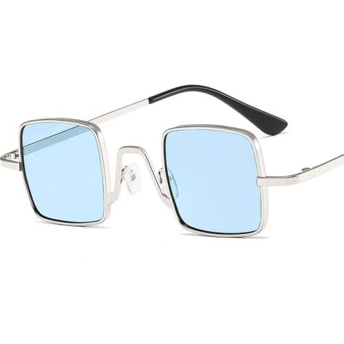Veshion Steam Punk Square Small Frame Sunglasses Men Women Fashion Shades UV400 Vintage Glasses