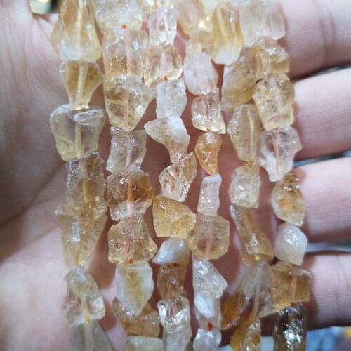 Natural Rough Yellow Citrine Stone Beads Loose Irregular Gravel Gemstone Spacer Beads For Jewelry Making DIY Bracelet 6-10MM