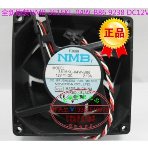 NEW NMB-MAT NMB 3615KL-04W-B86 FOR DELL silence 9238 12V 2.1A cooling fan