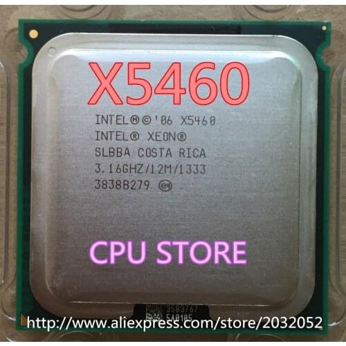 Original Intel Xeon X5460 3.16GHz/12M/1333 Processor close to LGA771 Core 2 Quad Q9750 CPU (Give Two 771 to 775 Adapters)