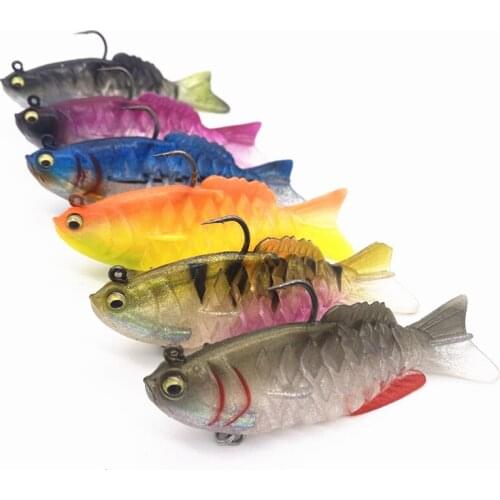 6Pcs*9cm/20g Fishing Jig Lead Head Silicone Soft VIB Lure Wobbler Swimbait Isca Artificial Bait Carp Bass Fish Pesca Tackle