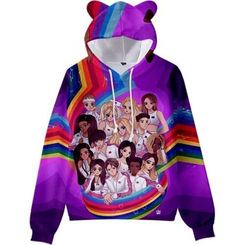 Now United Kawaii Pullover Hoodie Sweatshirt for Women Men Cartoon Kawaii Streetwear Hip Hop Oversized Teenager Boys Girls Tops