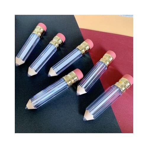 100pcs 5ml Empty Lip Gloss Tube Container Clear Lip Balm Tubes Pencil Shape Lipstick Refillable Bottles Lipgloss Packing Bottles