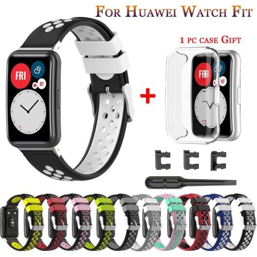 Strap For Huawei Watch Fit Band For Huawei Smart Watch Fit 2021 Strap With TPU Soft Protective Cover Full Screen Protector Case