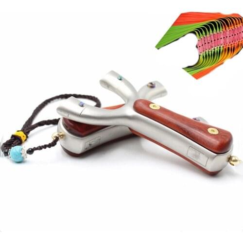 Slingshot Outdoor Hunting Special Fast Bow Catapult High Quality Stainless Steel Flat rubber band Mud ball Hunting Accessory
