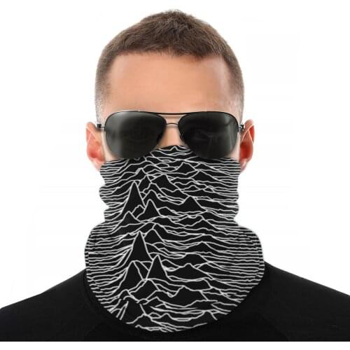Joy Division Unknown Pleasures Scarves Half Face Mask Men Women Halloween Mask Neck Bandanas Windproof Headband Outdoor Hiking