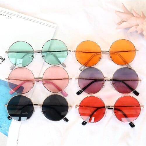 Vintage Fashion New Kids Children Round Sunglasses UV400 Protection Beach Sunglasses Tinted Circle Lens Eyewear for Boys Girls