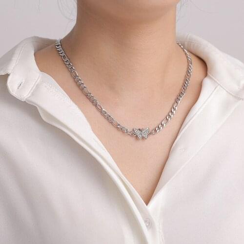 Vintage Butterfly Clavicle Chain Necklace Party Jewelry Accessories For Women Wholesale