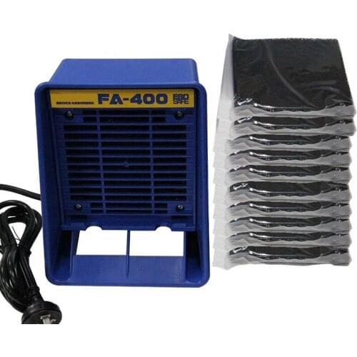 WSFS Hot 220V Fa-400 Solder Iron Smoke Absorber,Esd Fume Extractor,Smoking Instrument,With 10 Pc Activated Sponge Eu Plug