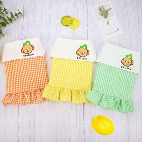 XS-XL Cute Plaid Dog Dress Summer Dog Clothe Cat Yorkshire Chihuahua Puppy Clothing Small Dog Costume Skirt Pet Apparel Outfit