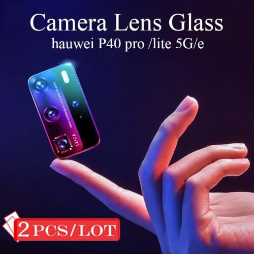 2PCS Camera Lens for Huawei P40 Lite 5G Pro Plus Protector Tempered Glass Huawei P40 Lite P40 Pro+ Plus Back Film Cover Case