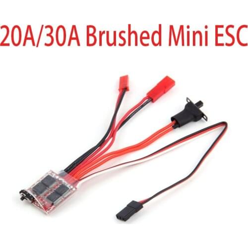 20A/30A Brushed Mini ESC Electric Speed Contrl With Brake Switch For WPL C14 JJRC Q64 RC Car Boat Parts