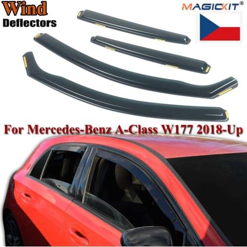 Magickit For Mercedes-Benz A Class W177 5-Doors 2018-onwards Rain Wnd Deflectors 4pc Set
