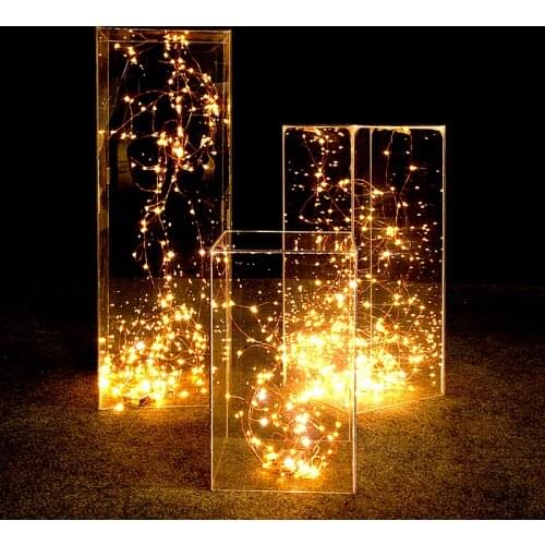 Wedding party stage table centerpieces backdrop Acrylic transparent road lead crystal folding column flower stand decorations